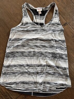 Mossimo Supply Co. Black and White Space-Dye Racerback Tank